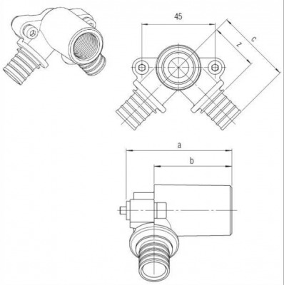 �������� ��������� Rehau Rautitan �� �������� �������� �� 20/20-Rp1/2