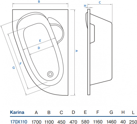   Koller Pool Karina 170x110 L