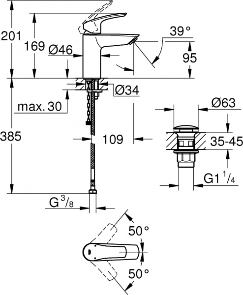  Grohe Eurosmart 23988003  