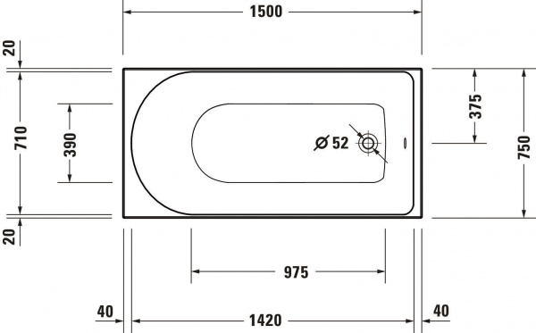   Duravit D-Neo 150x75