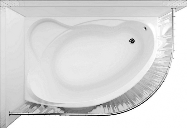 Акриловая ванна Aquanet Jersey 00205405 170x100 L с каркасом