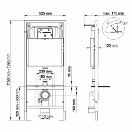 Инсталляция BERGES для скрытого монтажа NOVUM с кнопкой F2 матовый хром 040252 Инсталляция BERGES для скрытого монтажа NOVUM с кнопкой F2 матовый хром 040252
