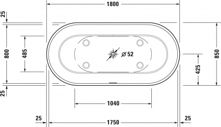����� �� �������������� ����� Duravit Luv 700434000000000 180�85