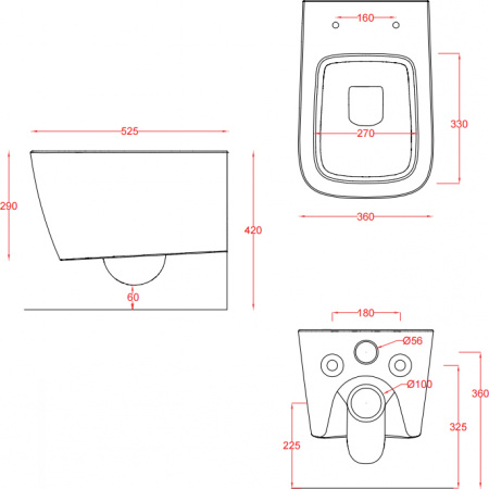 ������ ��������� ArtCeram A16 ASV003 Rimless