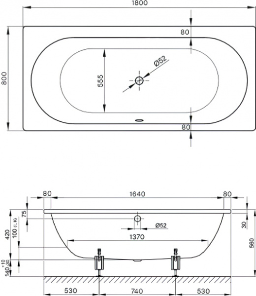   Bette Starlet 1630-000 180x80