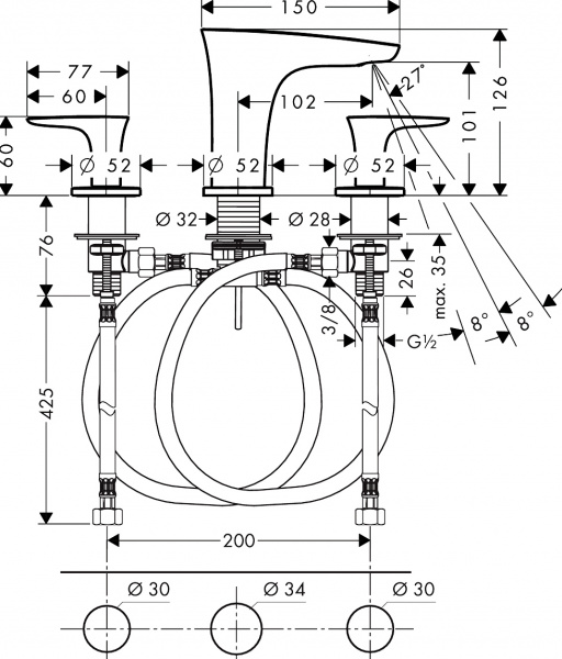  Hansgrohe PuraVida 15073400  
