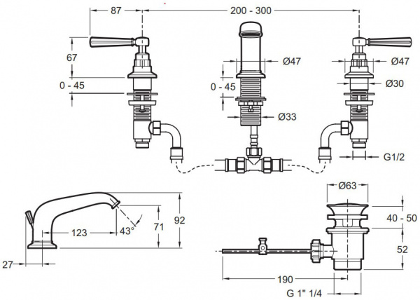  Jacob Delafon Cleo1889 E24305-CP  