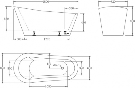 Акриловая ванна BelBagno BB63 180x80 Акриловая ванна BelBagno BB63 180x80