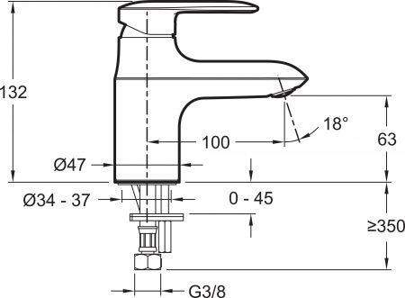  Jacob Delafon Kumin E99984-CP  