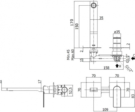 Paffoni Tango TA104CR70   ,  