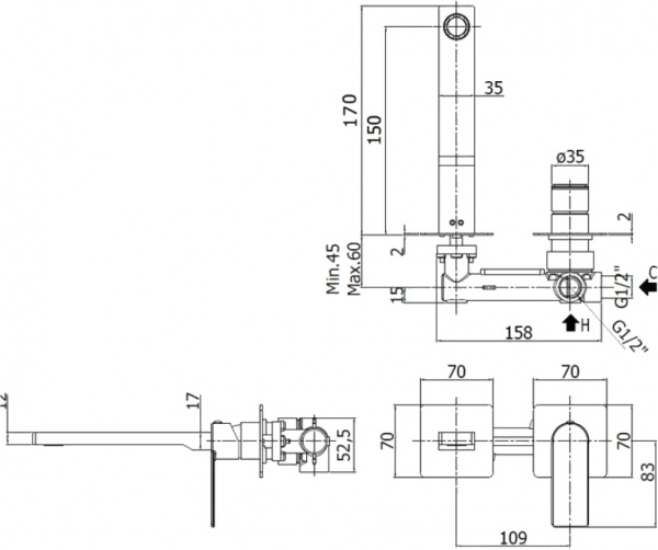 Paffoni Tango TA104CR70   ,  