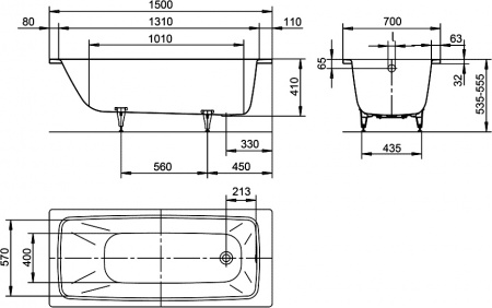   Kaldewei Cayono 747   Easy-Clean