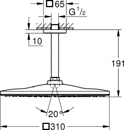   Grohe Rainshower Mono 310 Cube 26566GN0  