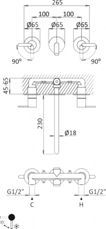  Cezares Leaf BLI3L-01-W0   ,  