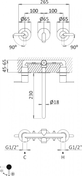  Cezares Leaf BLI3L-01-W0   ,  