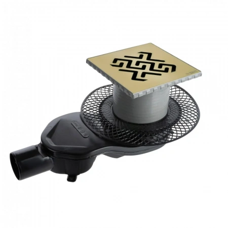 Трап водосток PLATZ Antik 150х150 нержавеющая сталь , решетка бронза 094161 Трап водосток PLATZ Antik 150х150 нержавеющая сталь , решетка бронза 094161