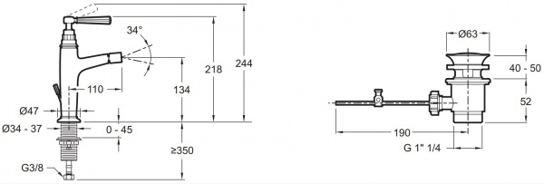  Jacob Delafon Cleo1889 E24310-BGG  