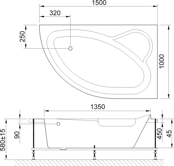   Royal Bath Alpine RB 819100 150x100 R