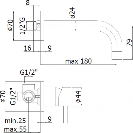  Paffoni Stick SK006CR70   ,  , 