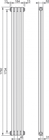 �������� �������� Zehnder Charleston 2180/04 2-���������, ����������� 1270, �����