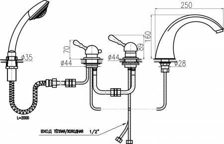  Rav Slezak Labe Mosaz L069.5PSM   