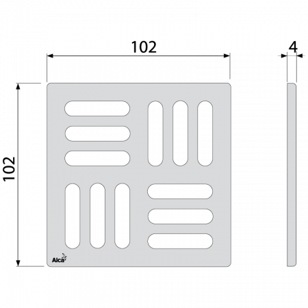  AlcaPlast , 102×102×4 , -antic MPV001-ANTIC