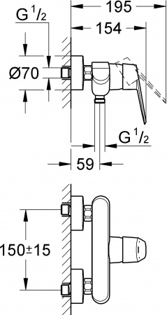  Grohe Eurodisc Cosmopolitan 33569002  