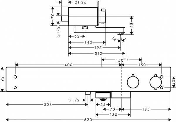  Hansgrohe ShowerTablet 13109400    ,  - 