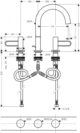  Axor Uno 38054820  ,  