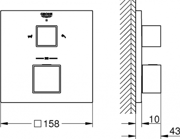  Grohe Grohtherm Cube 24155000    