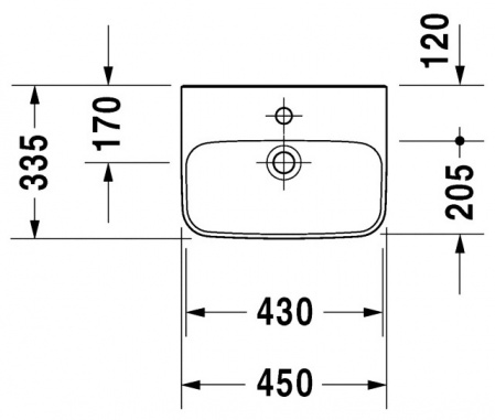 Рукомойник Duravit DuraStyle 070845 Рукомойник Duravit DuraStyle 070845
