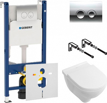 ��������  ������ ��������� Villeroy & Boch O.Novo 5660 H101 alpin + ������� ����������� ��� �������� Geberit Duofix Delta 458.124.21.1 3 � 1 � �������