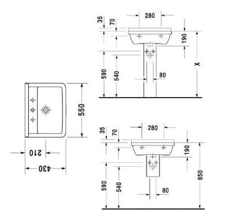  Duravit Starck 3 0300550000 (55 )