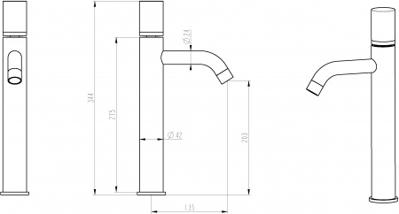  Boheme Stick 122-GCR  , gold diamond chrome