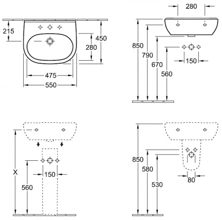 �������� Villeroy & Boch O'Novo 5160 55 01 alpin