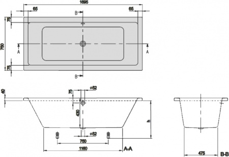   Villeroy & Boch Targa Plus Duo UBA170NES2V01+U99740000 17075,  