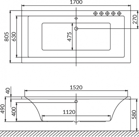   Excellent Pryzmat Lux WAEX.PRL17.SOFT 170x80