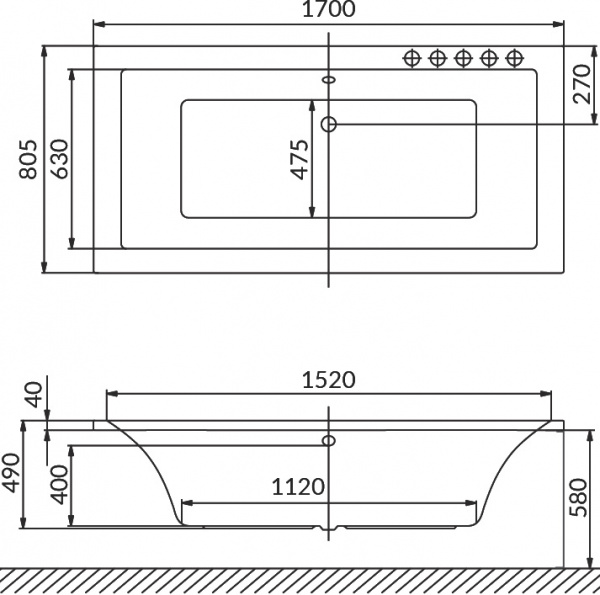   Excellent Pryzmat Lux WAEX.PRL17.SOFT 170x80