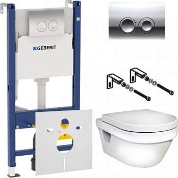 ��������  ������ ��������� Gustavsberg Hygienic Flush WWC 5G84HR01 ������������ + ������� ����������� ��� �������� Geberit Duofix Delta 458.124.21.1 3