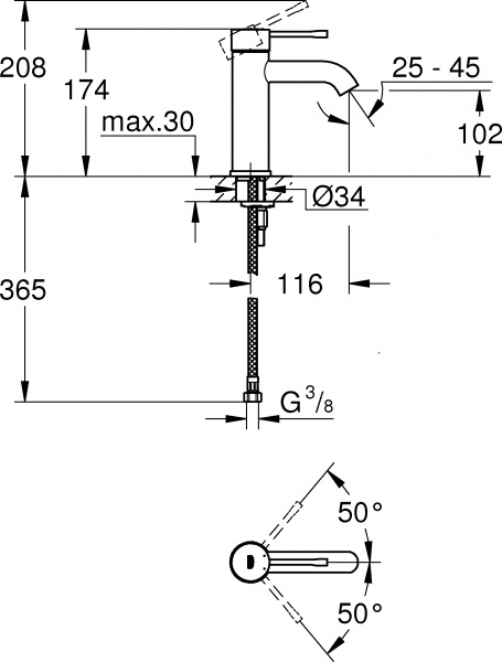  Grohe Essence New 23590BE1  