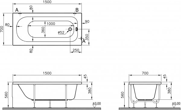   VitrA Queen 170x70 + 