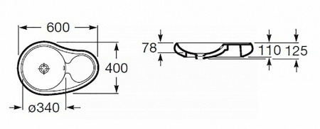 Раковина Roca Urbi 327227000 (60 см) Раковина Roca Urbi 327227000 (60 см)