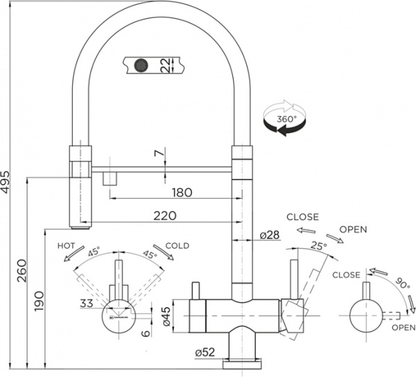  Omoikiri Kanto PVD-LG        PRO 50