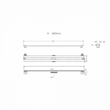 Душевой лоток Berges  SUPER Slim 600 нержавеющая сталь , решетка чёрный матовый 095052 Душевой лоток Berges  SUPER Slim 600 нержавеющая сталь , решетка чёрный матовый 095052