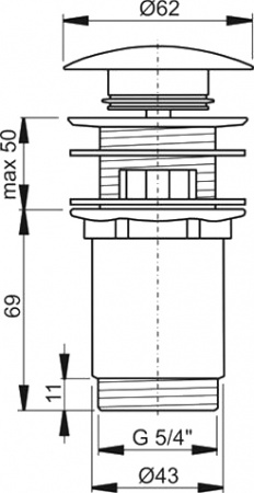 ������ ������ ��� �������� Ravak X01373 ClickClack �������
