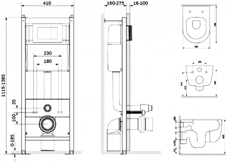 Комплект Damixa Sirius DX86.IS10151.1700 кнопка смыва хром Комплект Damixa Sirius DX86.IS10151.1700 кнопка смыва хром