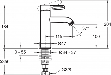  Jacob Delafon Nouvelle Vague E78336-BLV  