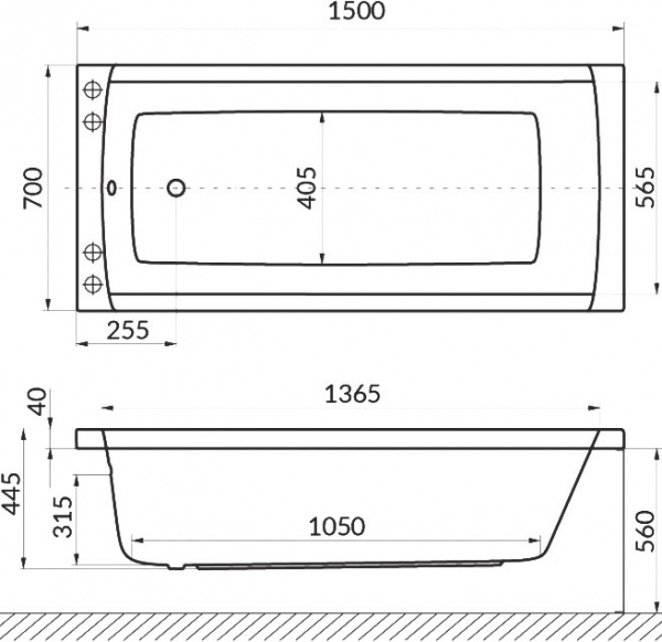   Excellent Aquaria WAEX.AQU15.SOFT 150x70