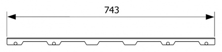 Решетка Tece TECEdrainline Steel II 6 008 82 80 см глянцевая Решетка Tece TECEdrainline Steel II 6 008 82 80 см глянцевая