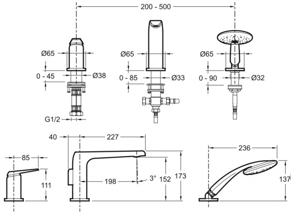  Jacob Delafon Avid E97360-CP   